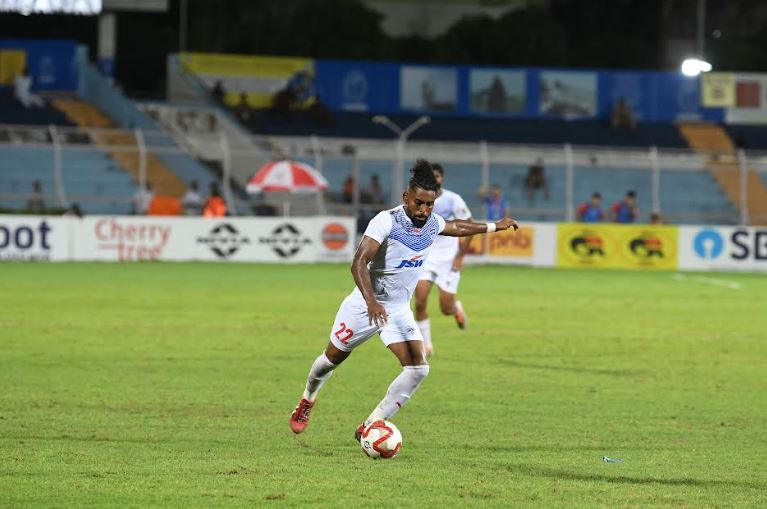 Bengaluru FC striker Roy Krishna in action against Odisha FC