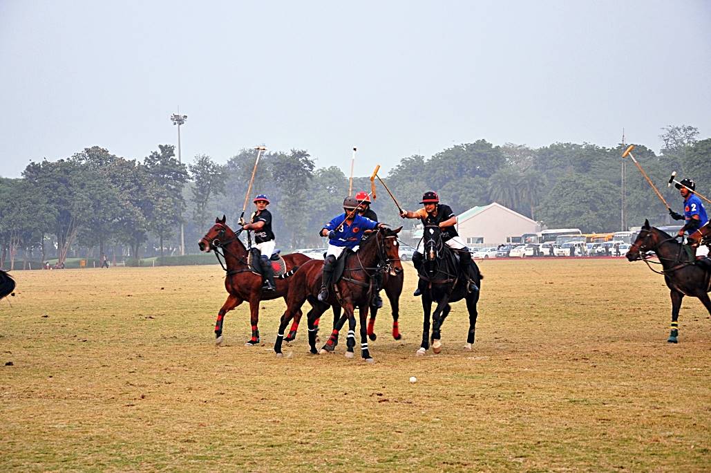 Delhiites Polo and Jindal Panther battle it out at the Jaipur Polo Grounds