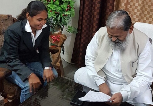 Poonam Rani Malik with Anil Vij