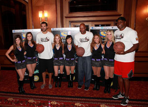 NBA-Legends-Peja-Stojakovic-Ron-Harper-and-Horace-Grant-with-Sacramento-Kings-cheerleading-teamb