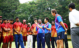 Tendulkar Mcgrath come together to mentor pace bowlers at MRF Pace academy