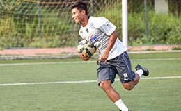 Bengaluru FC midfielder Eugeneson Lyngdoh in training at the Bangalore Football Stadium ahead of his sides clash against Shillong Lajong