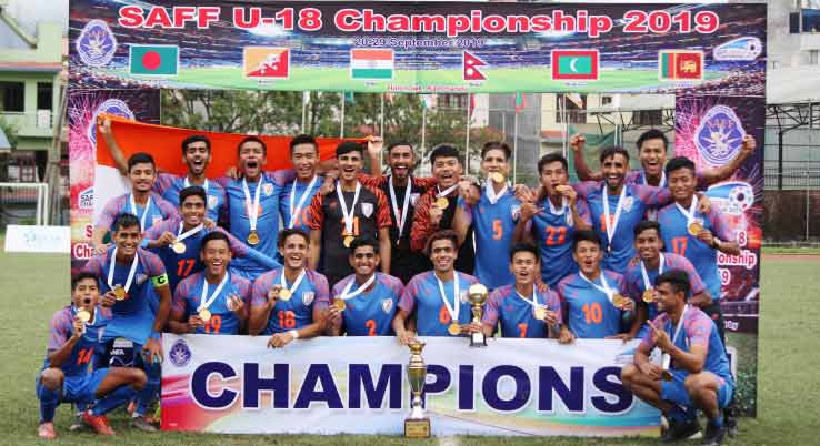 India win SAFF U 18 title