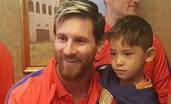 Lionel Messi Afghan boy