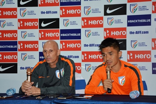 Sunil Chettri and Stephen Constantine