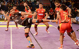 Rishank Devadiga tormented the Bengaluru Bulls with his raids