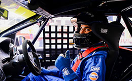Anindith Reddy ready drive the Vento Cup race car