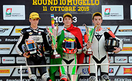 Moto3 podium Bezzecchi 1st