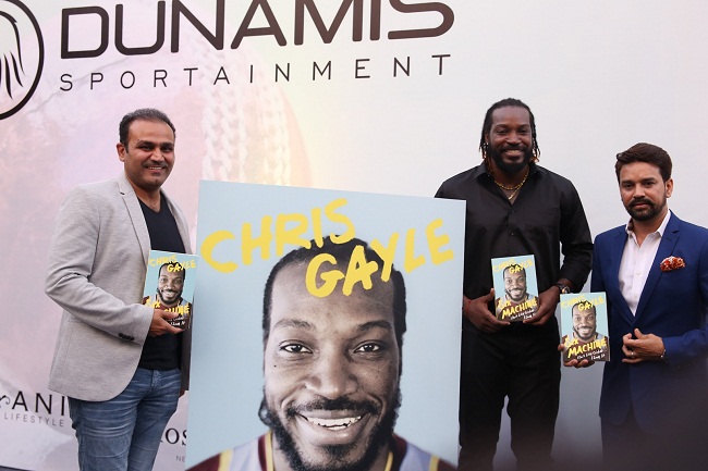 Virender Sehwag Chris Gayle Anurag Thakur