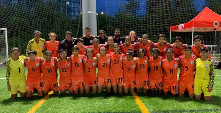India U 17 womens team vs Hong Kong