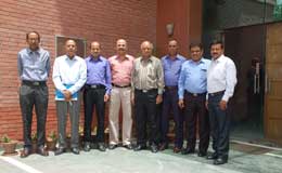 Mr.-Kushal-Das-General-Secretary-AIFF-pose-with-representatives-of-All-India-Football-Federations-Referees-Committee-which-met-at-the-Football-House