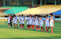 The-Indian-Team-during-a-practice-session.