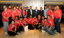 FIH-Master-Coach-Tyyab-Ikram-FIH-President-Mr.-Leandro-Negre-and-Dr.-Narinder-Batra-Secretary-General-Hockey-India-with-25-Indian-Coaches