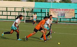 Hockey PatialaOrange V Hockey Madhya Pradesh White 2