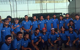India National Hockey Team arrives at BPI Airport in Bhubaneswar on Friday for the India Japan Hockey Series 1