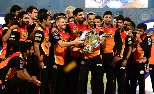 Sunrisers Hyderabad celebrate after winning IPL 2016 at M Chinnaswamy Stadium Sunrisers Hyderabad celebrate after winning IPL 2016 at M Chinnaswamy Stadium