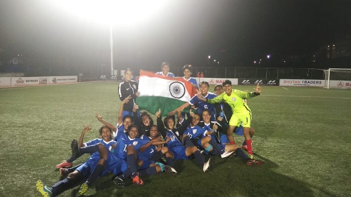 India U15 Girls after the victory India U15 Girls after the victory