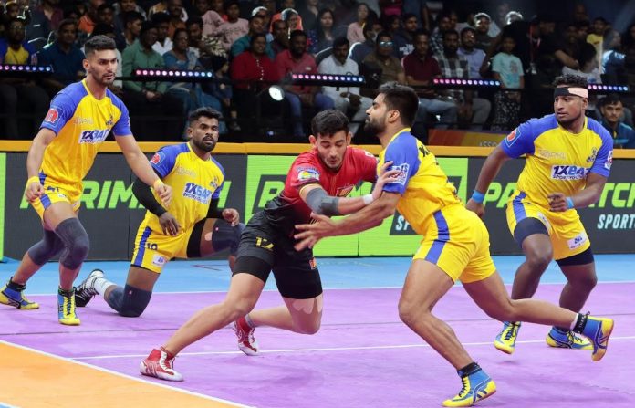 Narender Ajinkyas Super 10s and Sagars High 5 steer Tamil Thalaivas to 45 28 win against Bengaluru Bulls Narender Ajinkyas Super 10s and Sagars High 5 steer Tamil Thalaivas to 45 28 win against Bengaluru Bulls