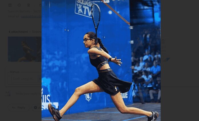 Indian squash player Anahat Singh, Asian Games silver medallist, ahead of the JSW Indian Open 2027