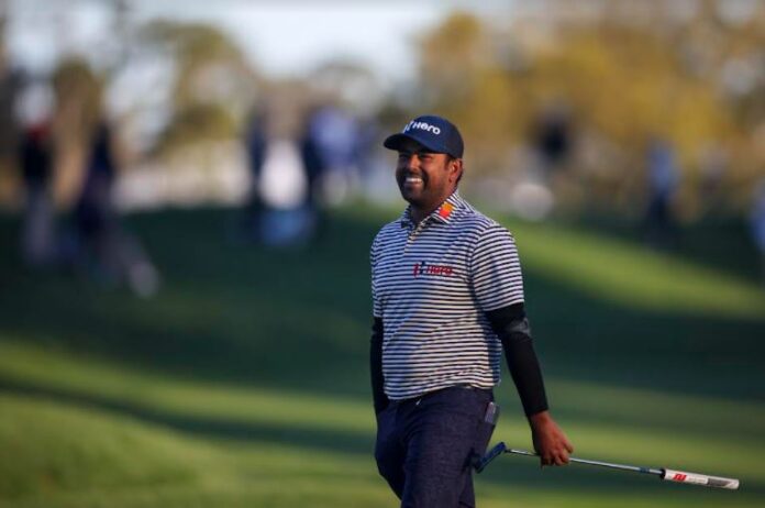 Anirban Lahiri, joint leader after round three of the Link Hong Kong Open 2026