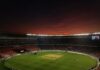 Nigeria beat Uganda by one run as both reach T20 World Cup Africa Regional Final A cricket ground with a green pitch under an evening sky