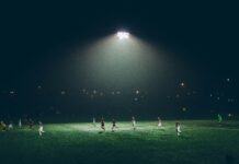 FC Goa vs Sporting Club Delhi: Vallejo’s stoppage-time goal rescues 1-1 draw at Fatorda Footballers in action under floodlights, representative image for FC Goa's 1-1 ISL draw with Sporting Club Delhi