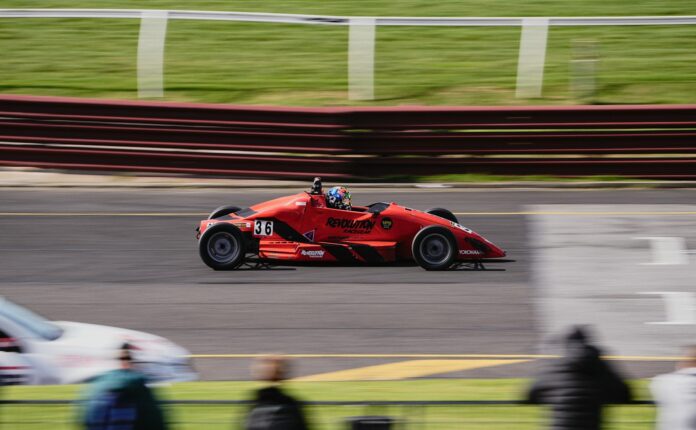 Single-seater race car on track, Indian Racing League 2026 Chennai Single-seater race car on a circuit, representative image for the Indian Racing League and F4 Indian Championship weekend in Chennai