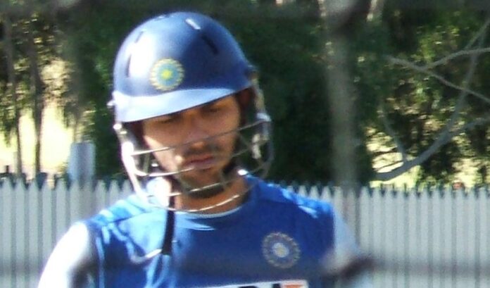 Yuvraj Singh playing a shot while batting for India at the Adelaide Oval